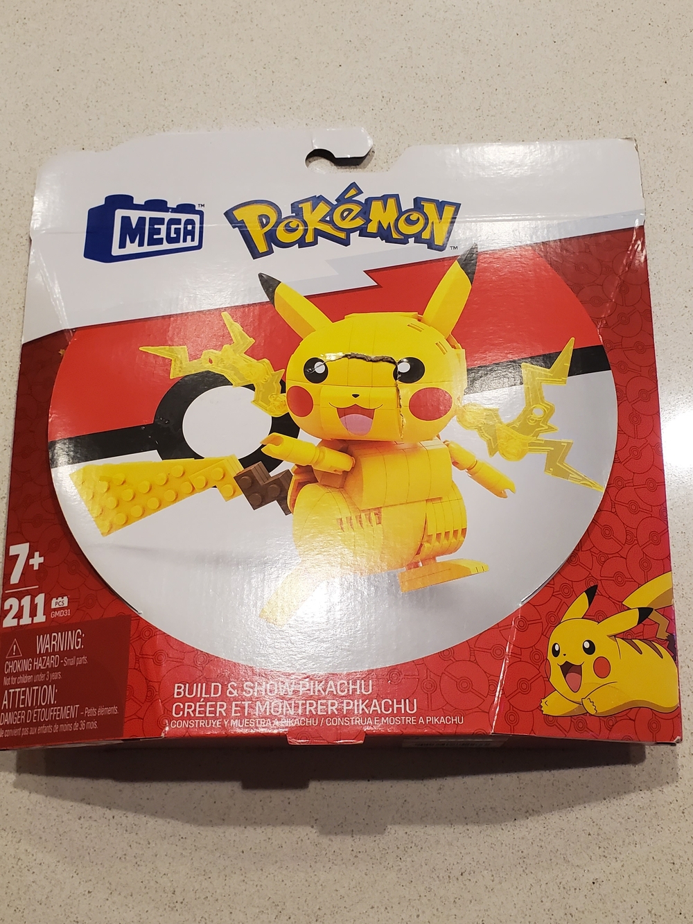 New in box. Mega Pokémon Pikachu Building Set - Yellow